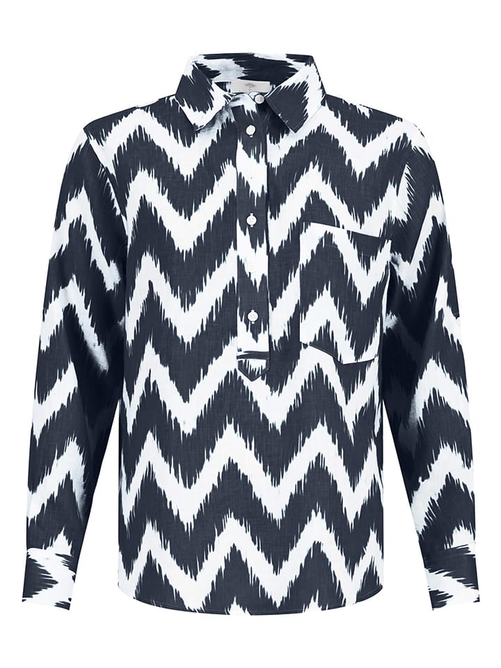 FYNCH-HATTON Lniana bluzka w kolorze granatowym rozmiar: 36