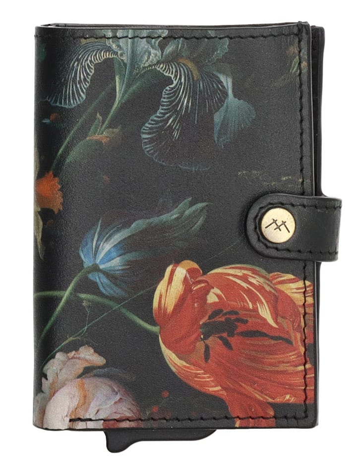 micmacbags Skórzany portfel w kolorze czarnym - 7 x 10 x 1 cm rozmiar: onesize