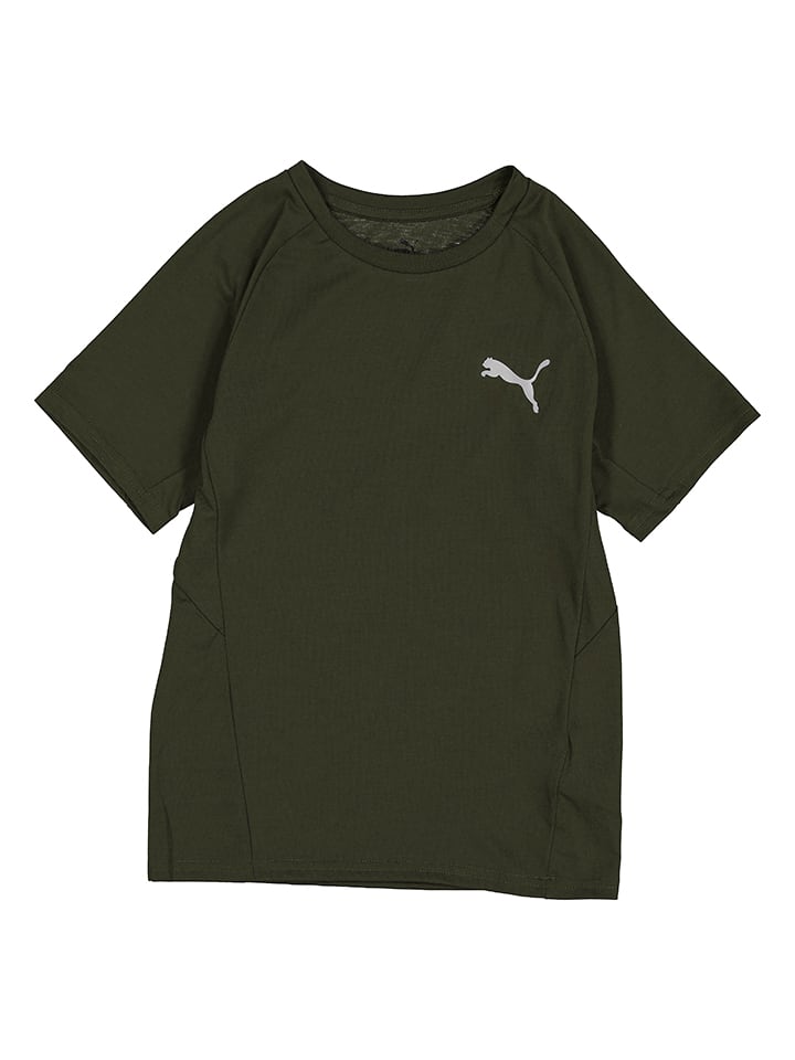 Puma Koszulka "Evostripe" w kolorze khaki rozmiar: 116