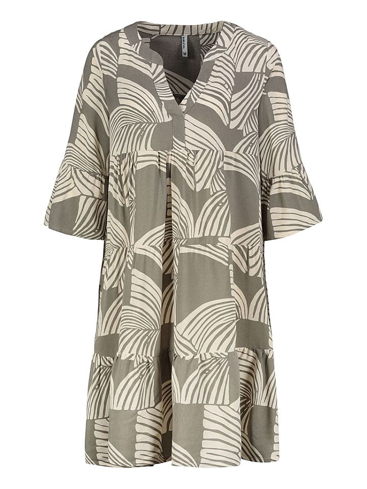 Sublevel Sukienka w kolorze szaro-kremowym rozmiar: L