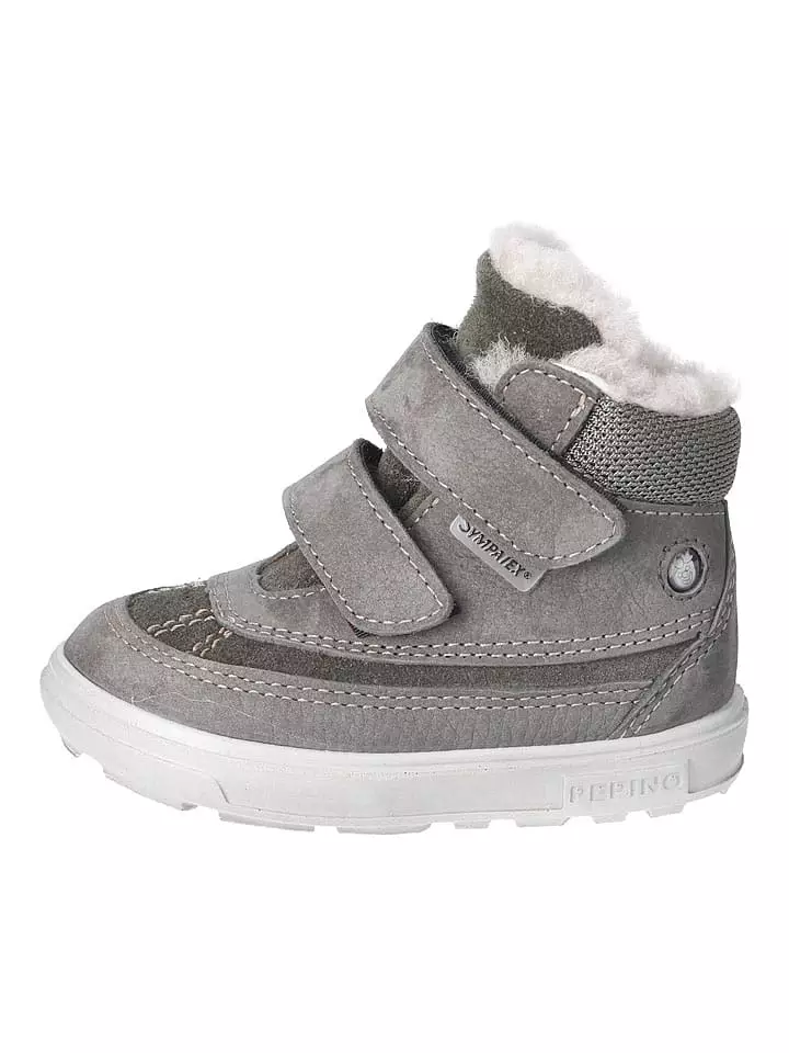 PEPINO Skórzane botki zimowe "Pedro" w kolorze szarym rozmiar: 28