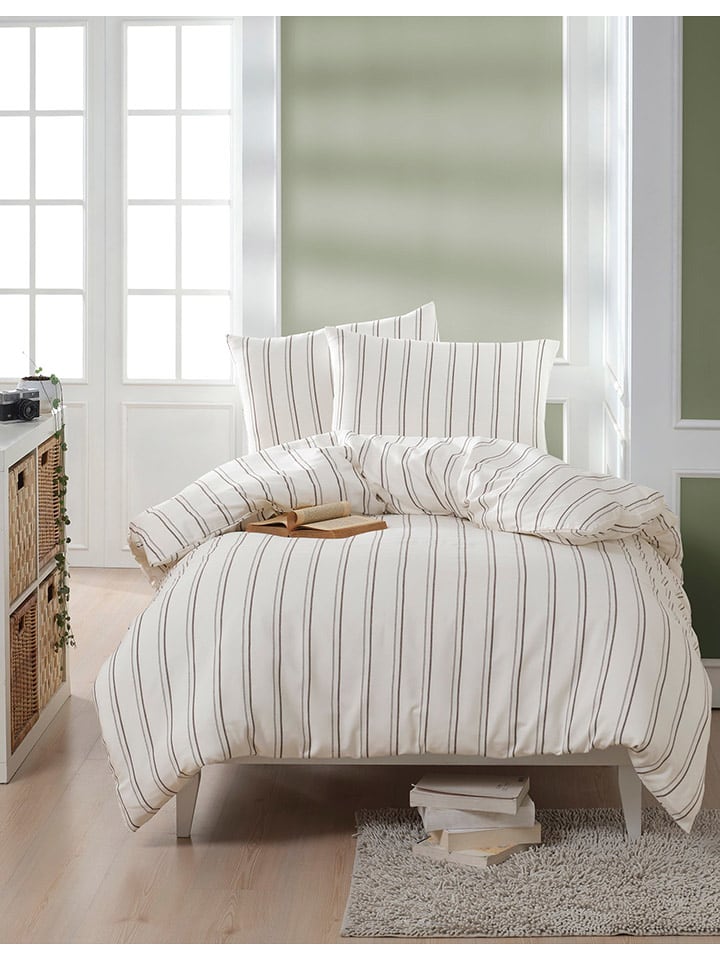 Elizabed Komplet pościeli w kolorze beżowym rozmiar: 135x200 cm