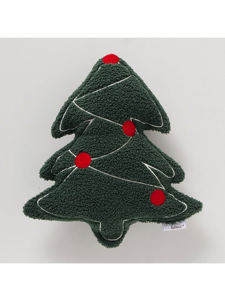 Boltze Poduszka "Jelka" w kolorze zielono-czerwonym - 32 x 31 cm rozmiar: onesize