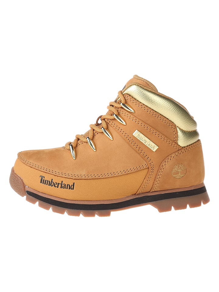 Timberland Skórzane botki "Euro Sprint" w kolorze jasnobrązowym rozmiar: 34