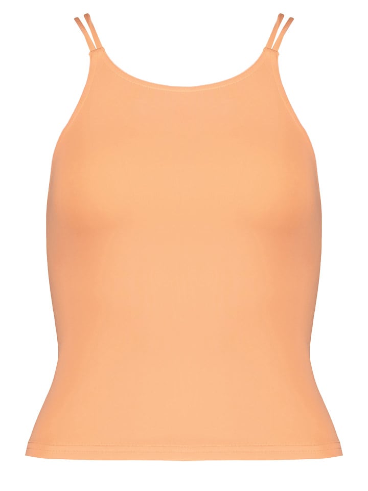 Gymshark Top sportowy "Studio" w kolorze pomarańczowym rozmiar: XL