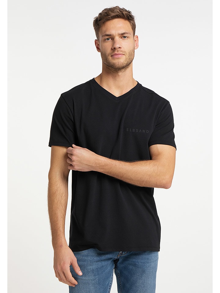 ELBSAND Koszulka "Per" w kolorze czarnym rozmiar: S