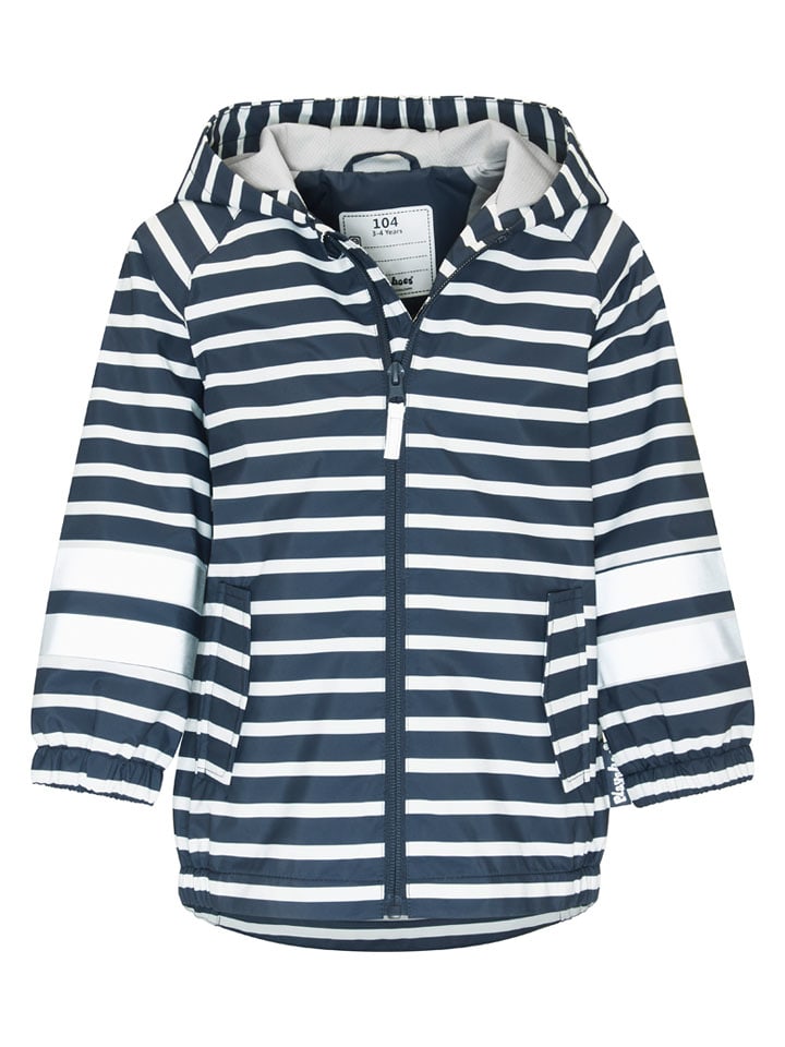 Playshoes Kurtka przeciwdeszczowa w kolorze granatowo-białym rozmiar: 98