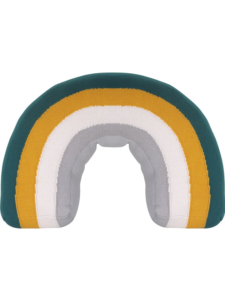 Kindsgut Poduszka "Oskar" w kolorze zielono-musztardowym - 40 x 30 cm rozmiar: onesize