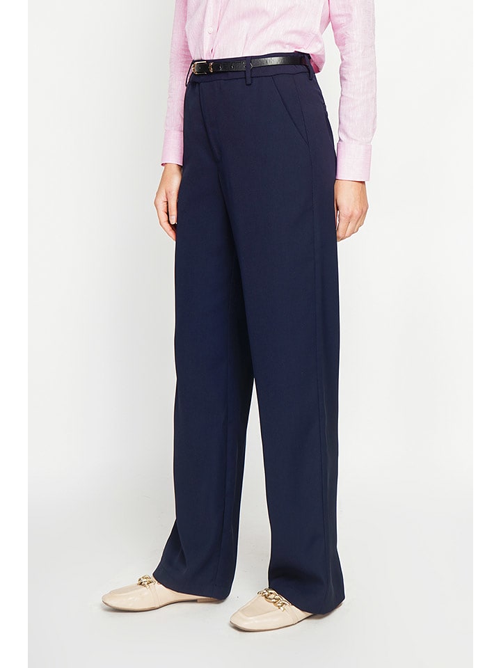 ASSUILI Spodnie chino w kolorze granatowym rozmiar: 38