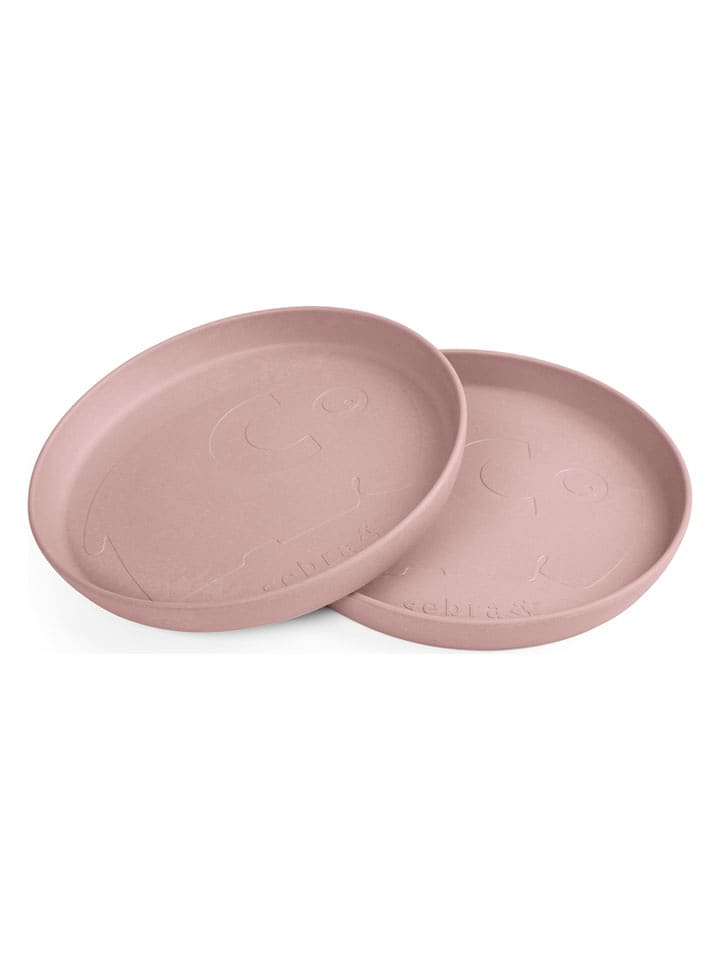 Sebra Talerz "Mums" w kolorze jasnoróżowym do nauki jedzenia - 4 m+ rozmiar: onesize