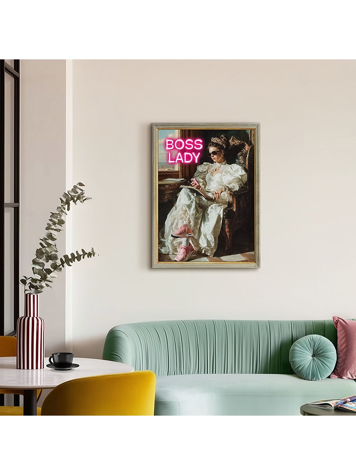 Orangewallz Druk artystyczny "Boss Lady" w ramce rozmiar: 50x70 cm