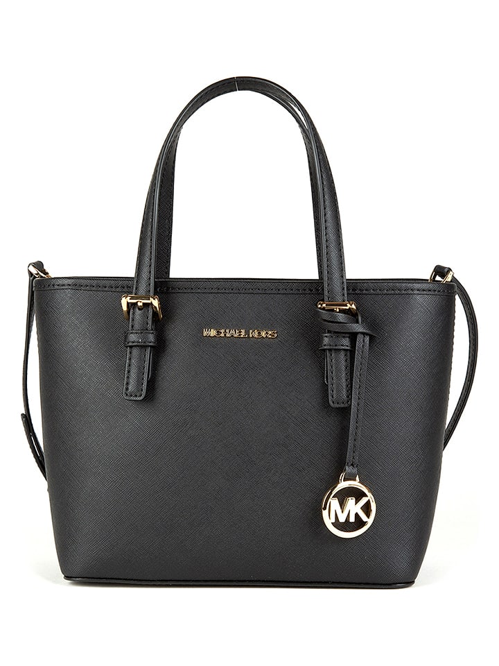 Michael Kors Skórzana torebka w kolorze czarnym - 27 x 19 x 10 cm rozmiar: onesize