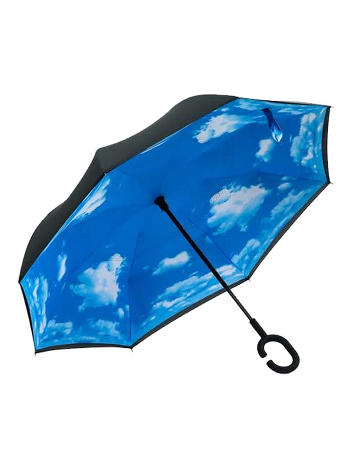 Le Monde du Parapluie Parasol odwrotny w kolorze niebiesko-czarnym - Ø 105 cm rozmiar: onesize