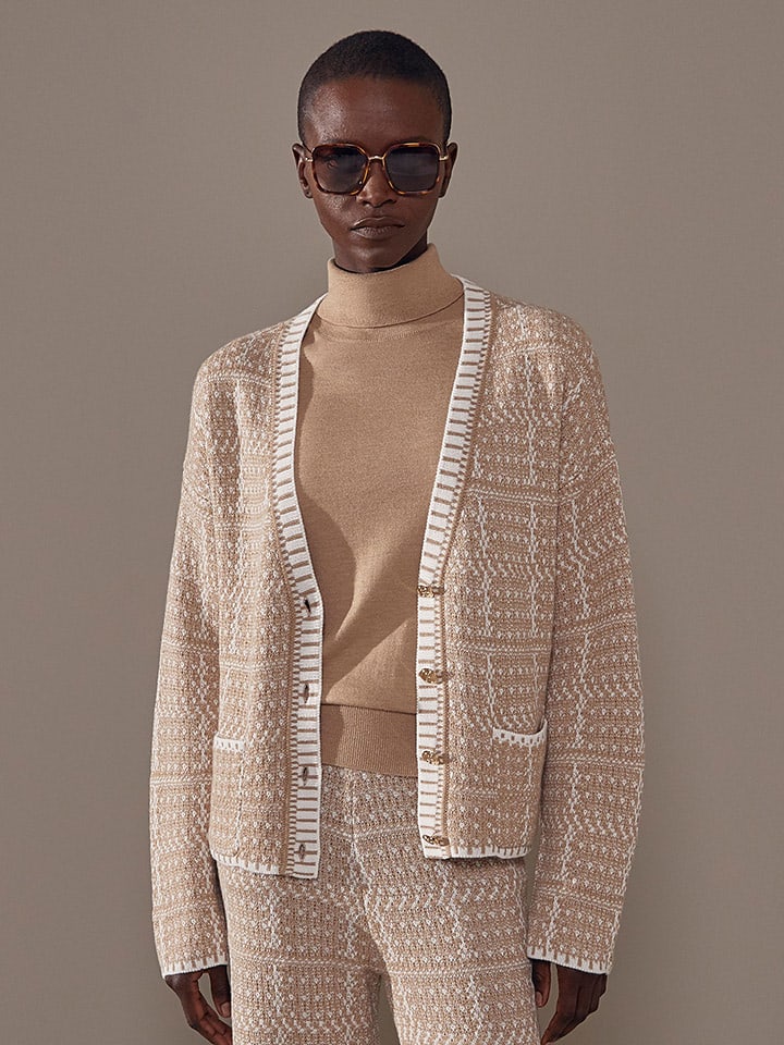 Rodier Kardigan w kolorze beżowym rozmiar: L