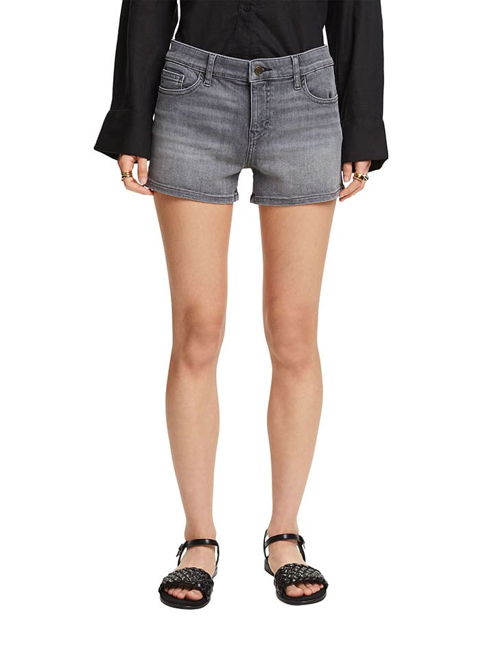 ESPRIT Szorty dżinsowe w kolorze szarym rozmiar: W28