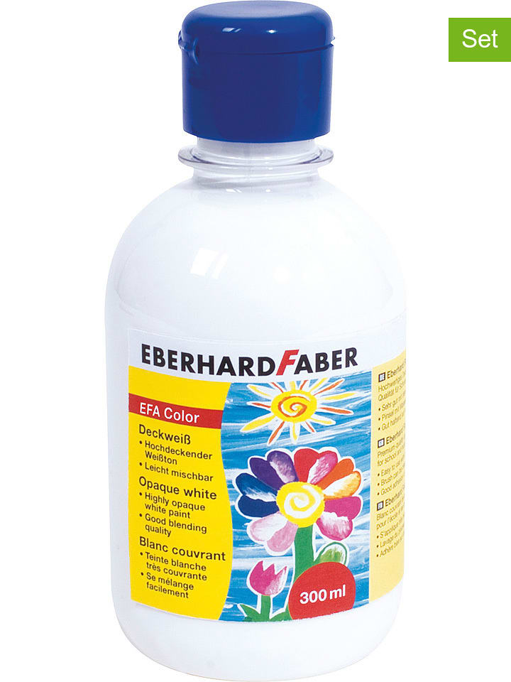 Eberhard Faber Biała farba kryjąca (2 szt.) - 2 x 300 ml rozmiar: onesize