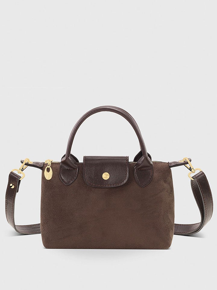 Lucky Bees Skórzana torebka w kolorze ciemnobrązowym - 24 x 16 cm rozmiar: onesize