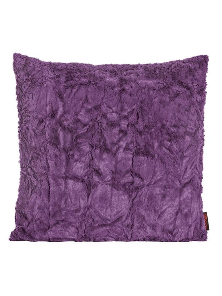 Magma Heimtex Poduszka "Fluffy" w kolorze ciemnofioletowym - 50 x 50 cm rozmiar: onesize