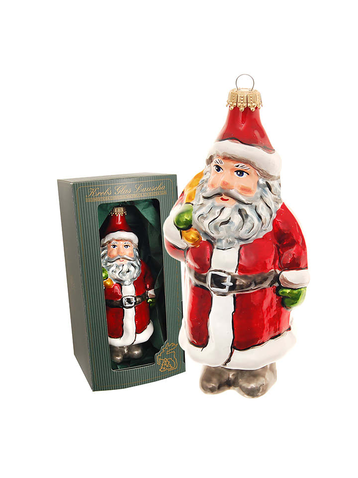 Krebs Glas Lauscha Ozdoba choinkowa w kolorze czerwono-białym - dł. 13 cm rozmiar: onesize