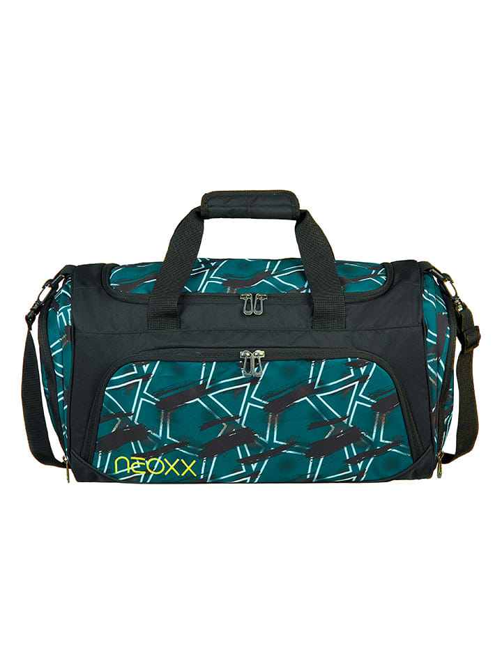 neoxx Torba "Flasch Yourself" w kolorze czarno-turkusowym - 43,5 x 26 x 24 cm rozmiar: onesize