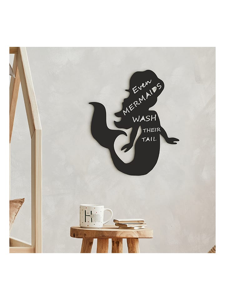 hippodino Dekoracja ścienna w kolorze czarnym - 43 x 50 cm rozmiar: onesize