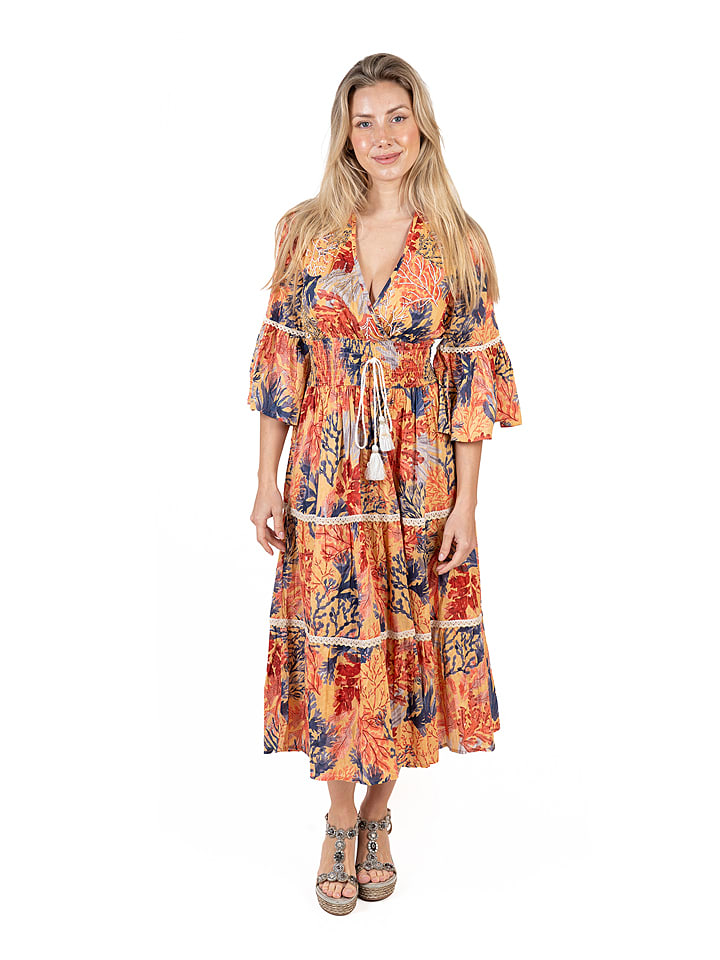 Isla Bonita by SIGRIS Sukienka w kolorze pomarańczowym rozmiar: XL