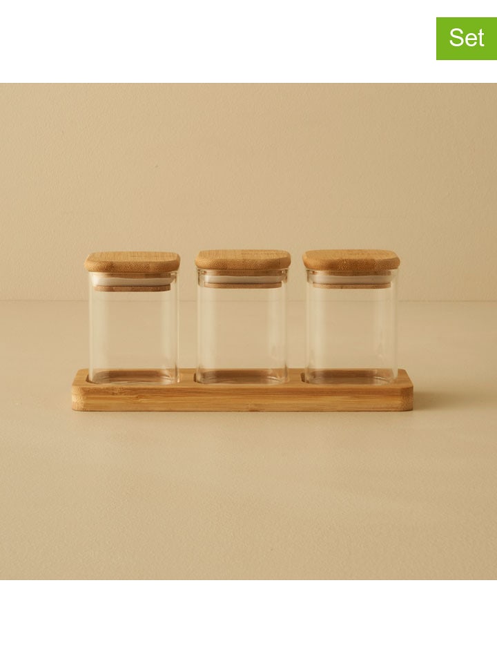 BELLA MAISON 4-częściowy zestaw w kolorze beżowym - 21,8 x 9,4 x 7,8 cm rozmiar: onesize