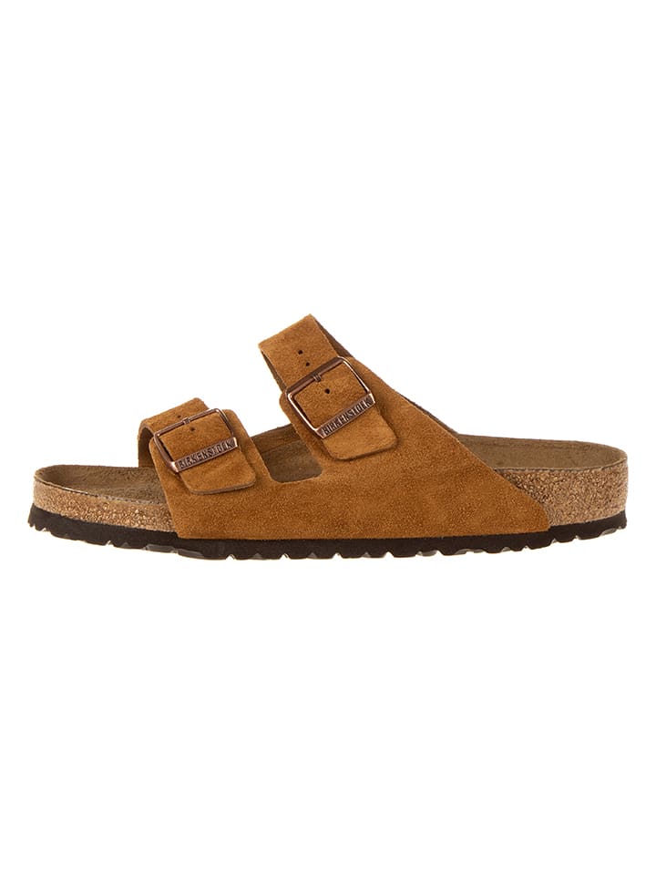 Birkenstock Skórzane klapki "Arizona" w kolorze jasnobrązowym rozmiar: 41