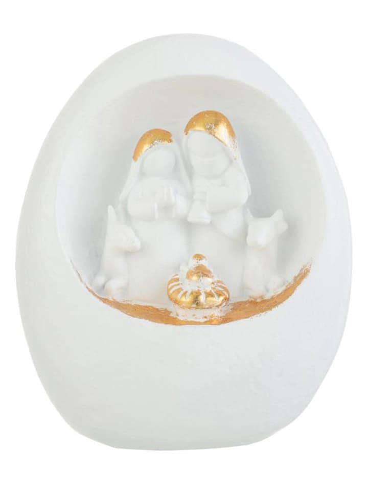 J Line Dekoracja w kolorze złoto-białym - 16 x 19 x 11,5 cm rozmiar: onesize