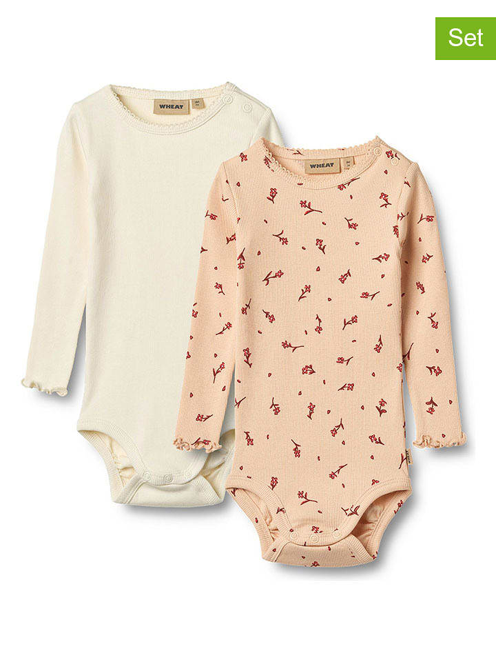 Wheat Body (2 szt.) "Regitze" w kolorze kremowo-pomarańczowym rozmiar: 80