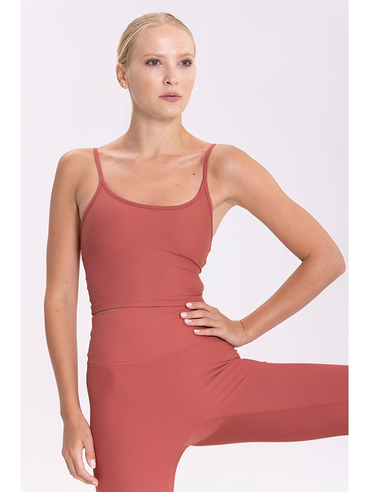 Onamaste Top sportowy w kolorze koralowym rozmiar: S/M