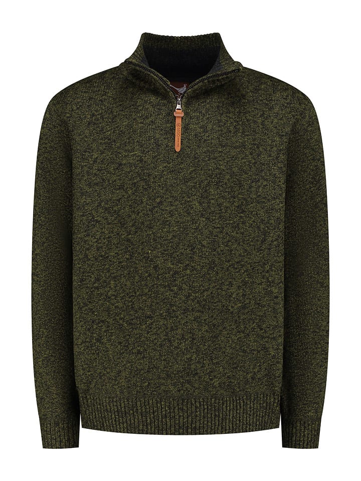 MGO leisure wear Sweter "Perry" w kolorze khaki rozmiar: XXL