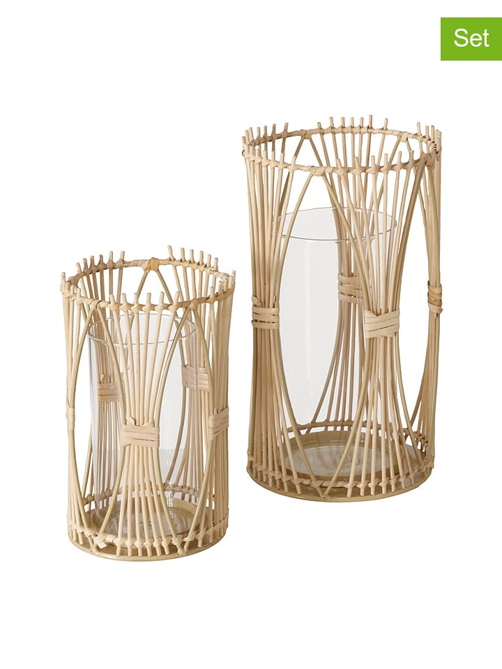 Boltze Świeczniki (2 szt.) "Eireen" w kolorze jasnobrązowym rozmiar: onesize