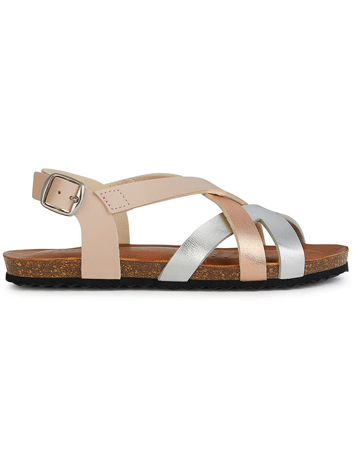 Geox Sandały "Chilene" w kolorze srebrno-beżowym rozmiar: 28