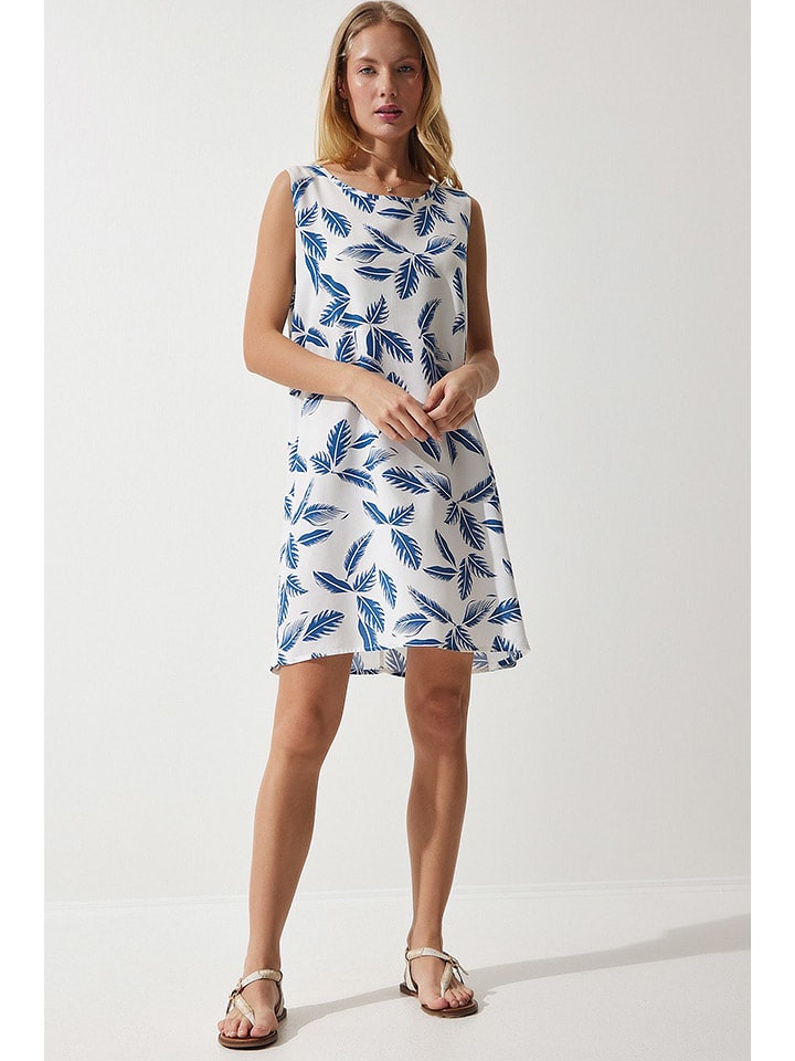 Happiness Istanbul Sukienka w kolorze biało-niebieskim rozmiar: 40