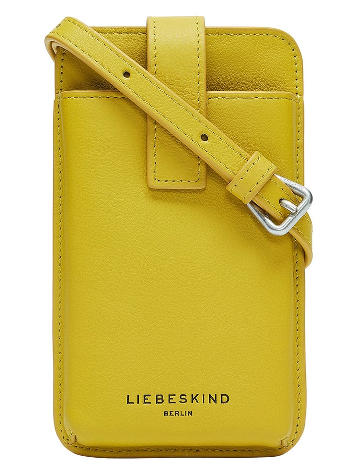 Liebeskind Berlin Skórzana torebka w kolorze żółtym na telefon - 10 x 18 x 2,5 cm rozmiar: onesize