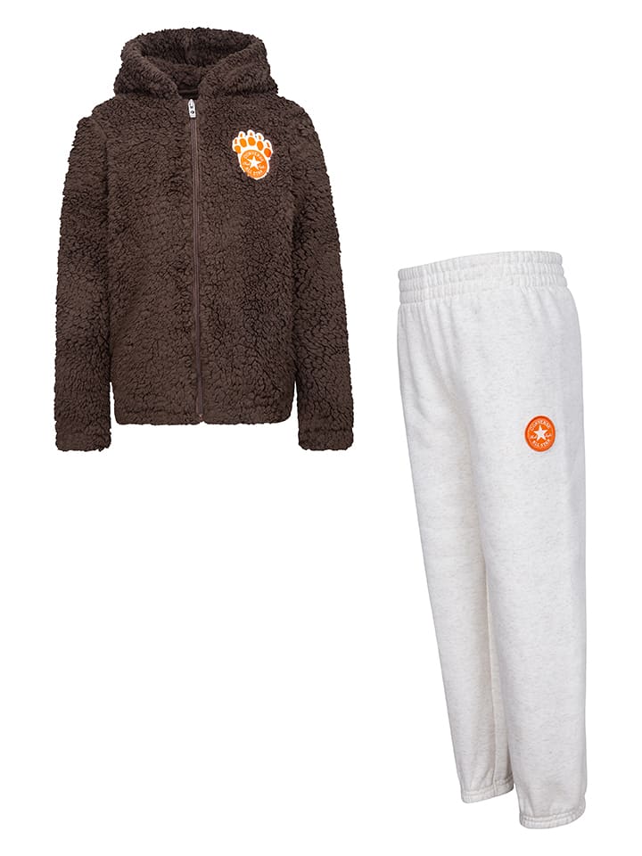 Converse 2-częściowy zestaw w kolorze biało-brązowym rozmiar: 98/104