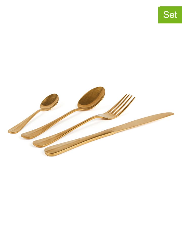 Trendy Kitchen by EXCÉLSA 24-częściowy zestaw sztućców "Vintage" w kolorze złotym rozmiar: onesize