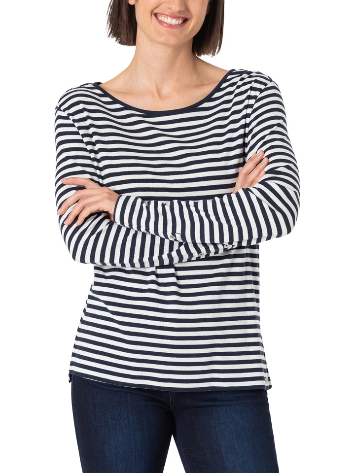 Timezone Koszulka w kolorze biało-granatowym rozmiar: M