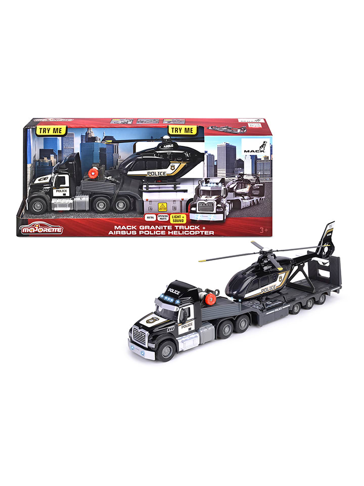 Majorette Pojazd "Mack Truck + Police Helicopter" - 3+ rozmiar: onesize