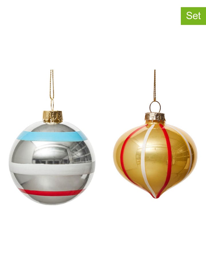 OYOY living design Bombki (2 szt.) ze wzorem rozmiar: onesize