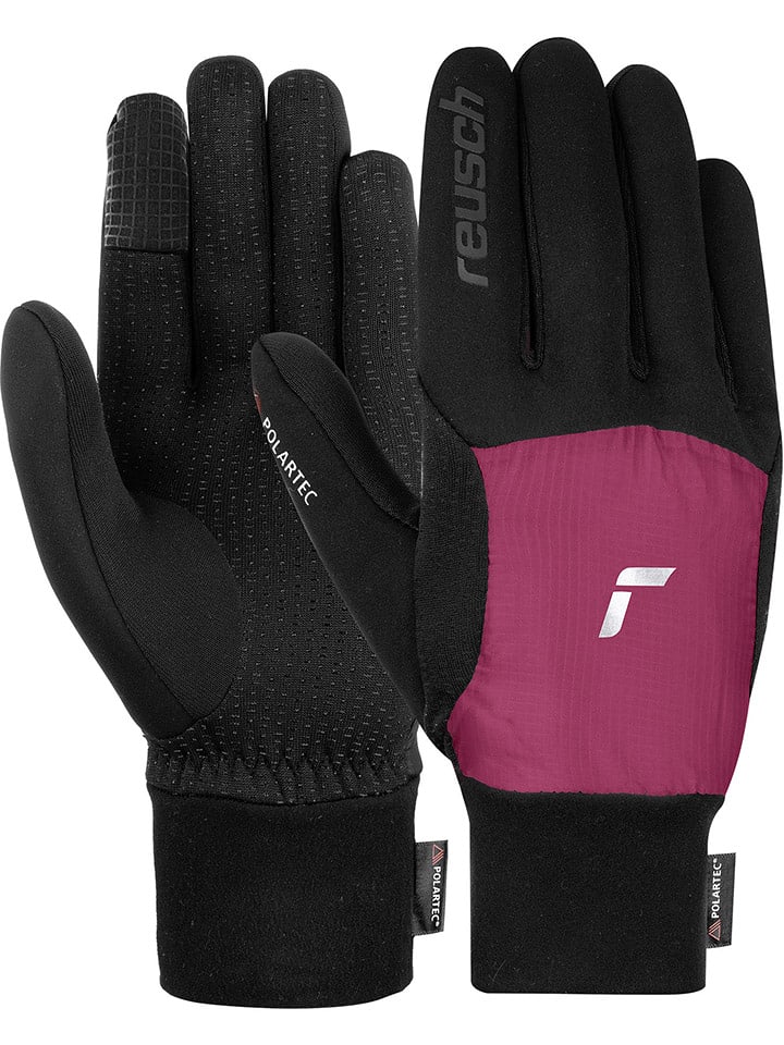 Reusch Rękawiczki funkcyjne "Garhwal Hybrid" w kolorze czarno-różowym rozmiar: 8