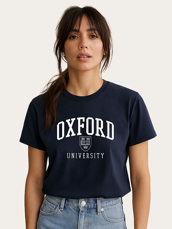 WOOOP Koszulka "Oxford University" w kolorze granatowym rozmiar: M