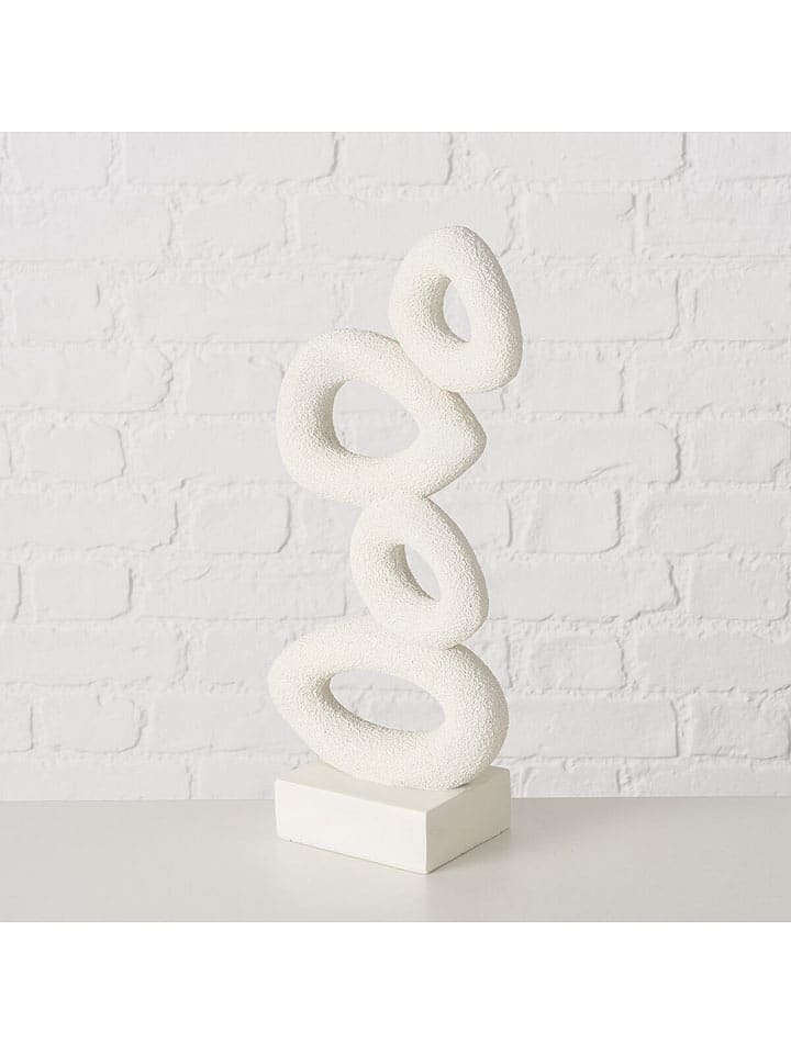 Boltze Figurka dekoracyjna "Maro" w kolorze kremowym - wys. 37 cm rozmiar: onesize