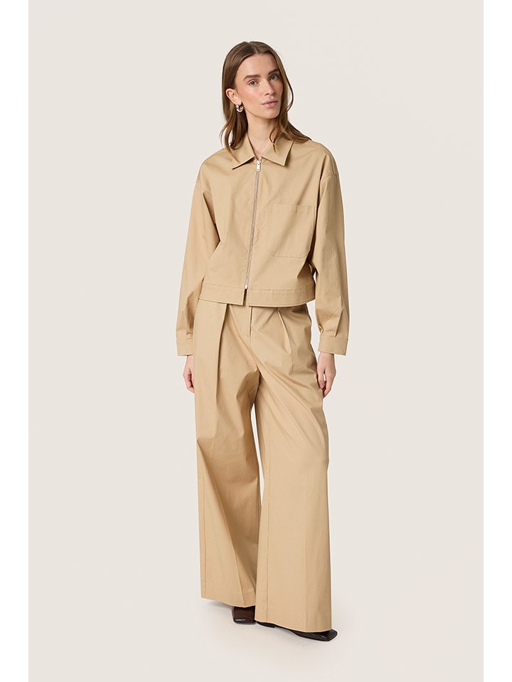 Soaked in Luxury Kurtka koszulowa w kolorze beżowym rozmiar: L