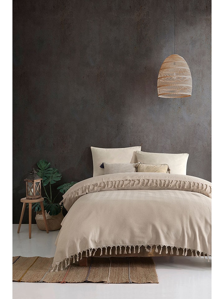 Colourful Cotton Narzuta "Sidney" w kolorze beżowym rozmiar: 200x230 cm