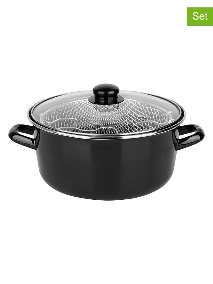 Sitram 3-częściowy zestaw "Exclu-Web" w kolorze czarnym - Ø 26 cm rozmiar: onesize