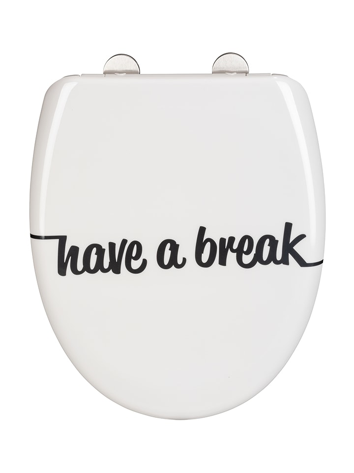 Wenko Automatyczna deska WC "have a break" w kolorze biało-czarnym rozmiar: onesize