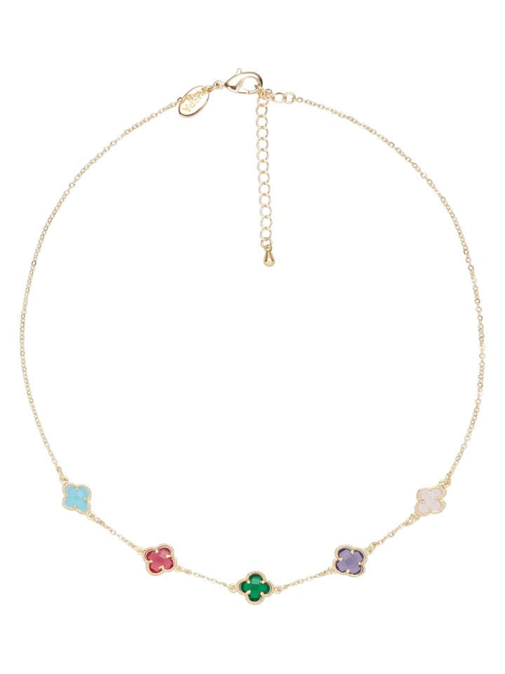 U.S. Polo Assn. Pozłacany naszyjnik z kryształami - dł. 36 cm rozmiar: onesize