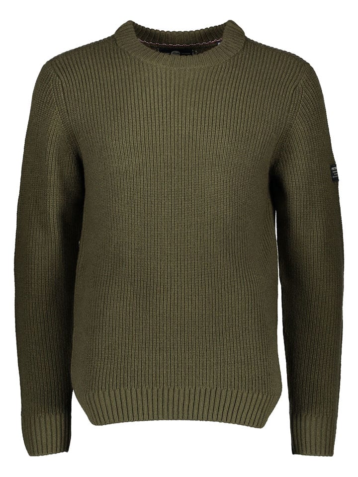 Petrol Industries Sweter w kolorze khaki rozmiar: 3XL
